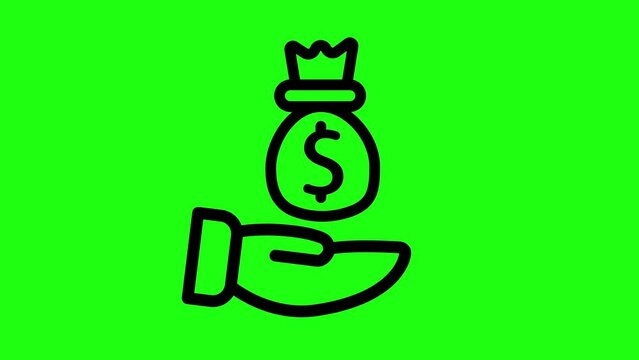 Give Money act of charity and donation in Islam Green screen video