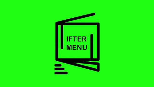 Ifter Menu traditional Ramadan meal preparation scene Green screen video