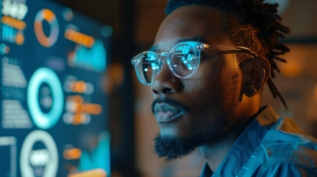 Male UX/UI designer creating user-friendly interfaces