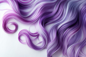 Purple curl isolated on a white background.  Generative AI