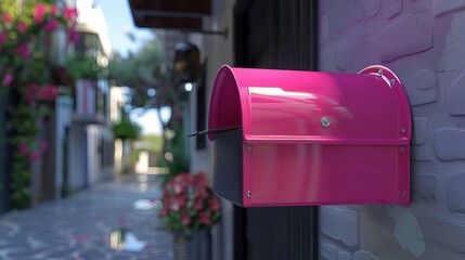 newsletter idea featuring a letter in a pink mailbox. 3D depiction