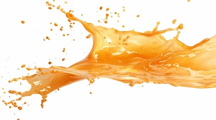 Splash of orange juice isolated on a white background