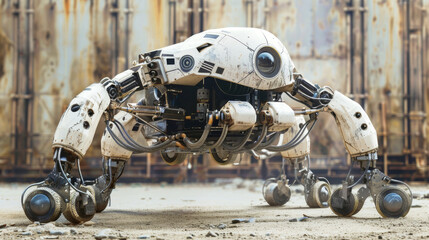 Giant futuristic robot