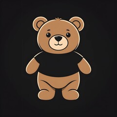 Obraz na płótnie Canvas Teddy bear on a black background