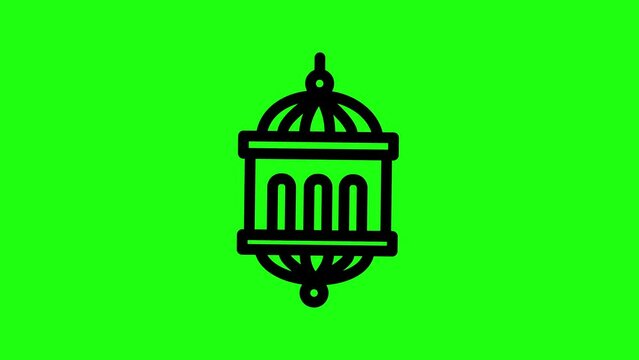 Mosque Lantern traditional Ramadan decoration lighting Green screen video