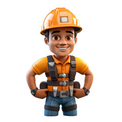 Fototapeta premium 3d builder with helmet