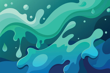 Fototapeta na wymiar Abstract art teal blue green gradient paint background with liquid fluid grunge texture Background