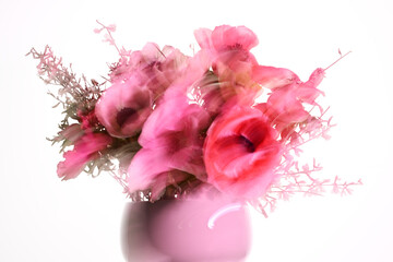Beautiful abstract bouquet of anemones