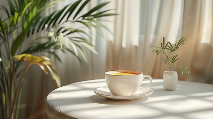 fresh and natural cup of coffee