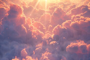 clouds with the sun shining through - Powered by Adobe