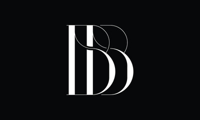 B, BB, Abstract Letters Logo Monogram