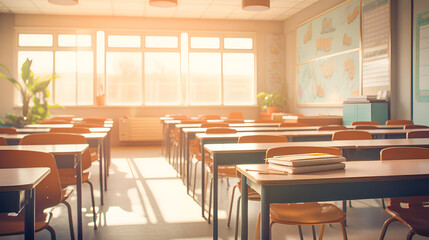 table and chairs,room interior,room table,Korean High school classroom