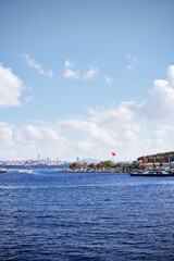 Fototapeta na wymiar Istanbul, Turkey. Bosphorus. Scenic Turkish travel background.