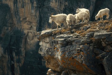 Mountain Goats on Their Ascent