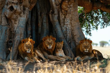 A Pride of Lions in Repose