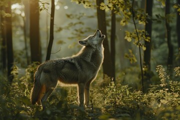 A Wolf Howl - obrazy, fototapety, plakaty