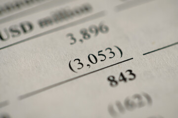 Business finance and income statement, accounting, statistics concept