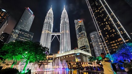 View of the city Kuala-Lumpur Petronas building
