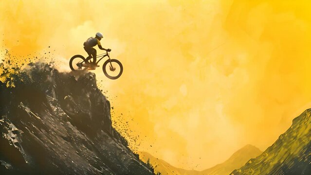 High-Speed Downhill Bike Ride: Defy Limits and Conquer the Mountainous Trails