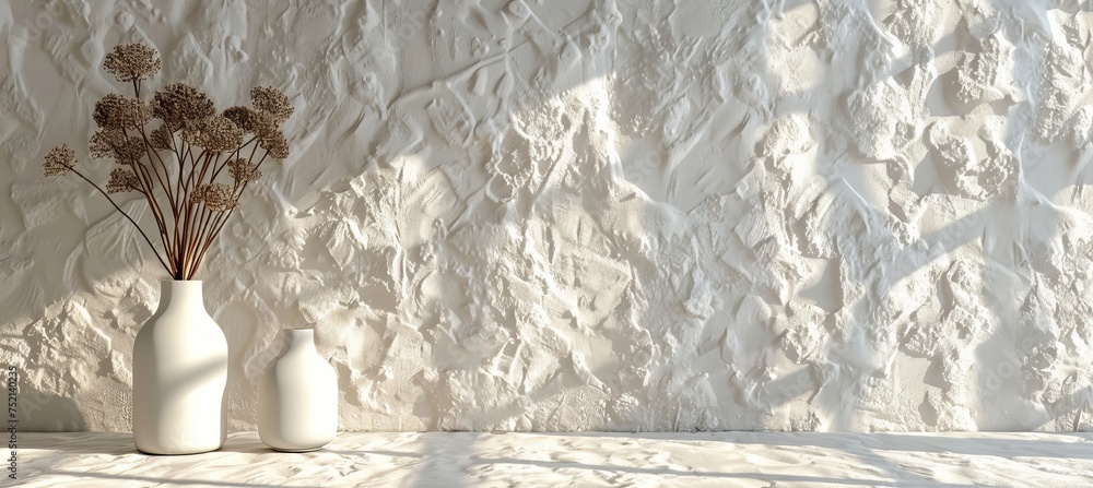 Poster elegant minimalistic white spring abstract background with delicate colors and gentle aesthetics.
