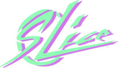 Neon vector logo, cyberpunk