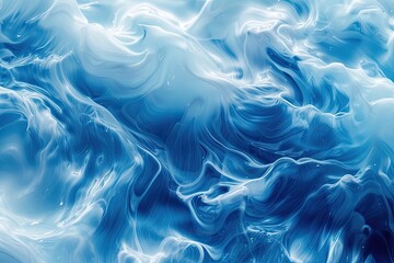 Obraz premium Abstract background of blue paint in water.
