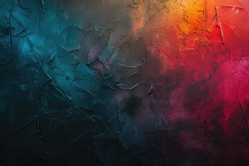 Colorful abstract background with grunge textures and brushstrokes.