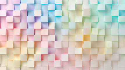 Abstract background  pastel color cubes paper patte