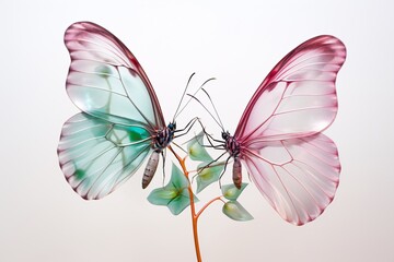 two butterflies on a stem