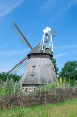 Windmill of Grebin close to Malente,Holstein Switzerland,Schleswig-Holstein,Germany