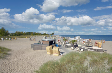 Beach of Heiligenhafen at baltic Sea,Schleswig-Holstein,Germany