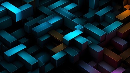 Abstract 3D Square Shape Background