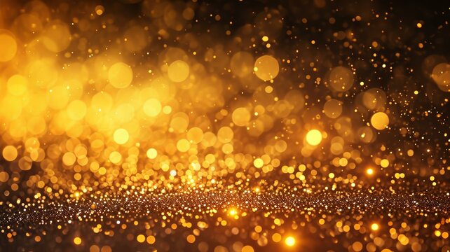 a photo of an abstract sparkley golden background, AI Generative