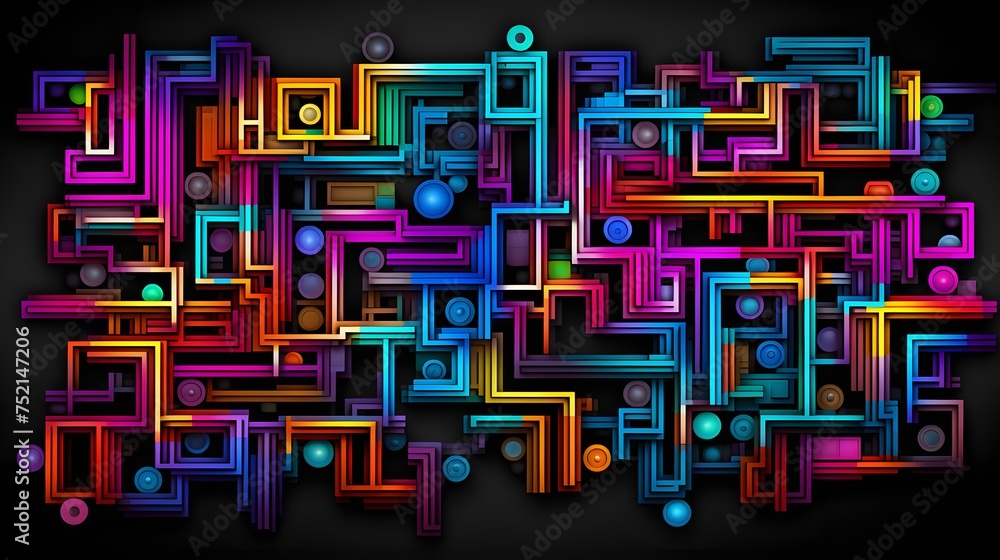 Poster a colorful image of blocks in various colors