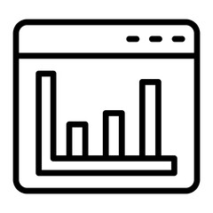 Graph Vector Line Icon