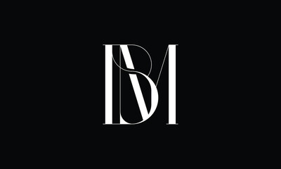 BM, MB, B, M, Abstract Letters Logo monogram