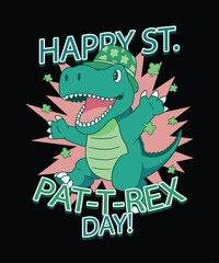 Happy St Pat T-rex t-shirt