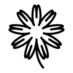 Flower Vector Line Icon