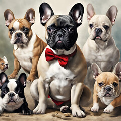 french bulldog puppy.  Many French Bulldogs and many colors.