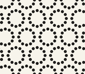 Fototapeta premium Vector seamless pattern. Repeating geometric elements. Stylish monochrome background design.