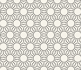 Vector seamless pattern. Repeating geometric elements. Stylish monochrome background design.
