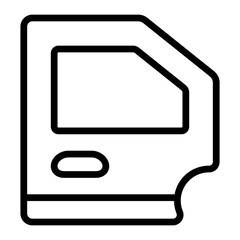 Car Door Vector Line Icon