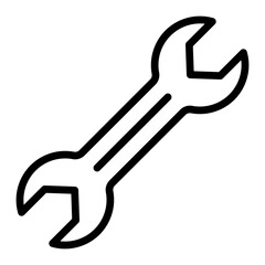 Wrench Vector Line Icon