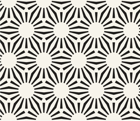 Vector seamless pattern. Repeating geometric elements. Stylish monochrome background design.