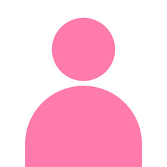 女性的なピンクの人物シルエットアイコン
