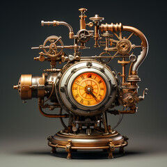 A steampunk-inspired mechanical device. - obrazy, fototapety, plakaty