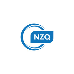 modern minimalist NZQ monogram initial letters logo design