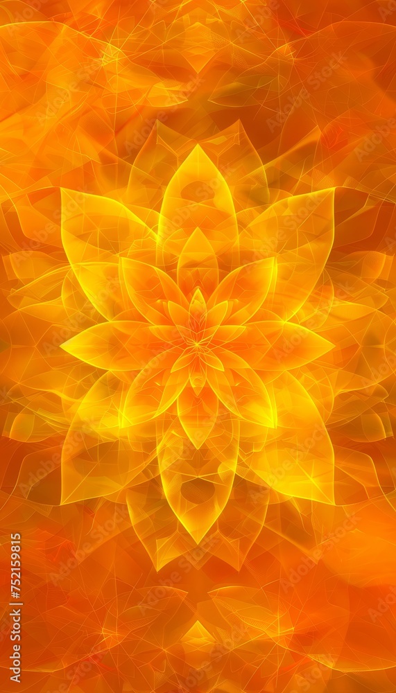 Poster spring blossom soft lemon yellow geometric abstract pattern with minimalistic lines