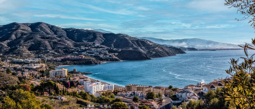 Coastline east of Almunecar seen from a high viewpoint