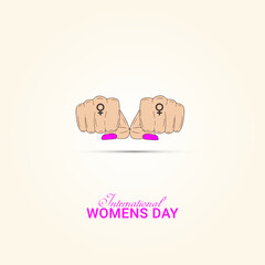  8 march, Happy women's Day, Women's freedom, women's hand, icon vector.